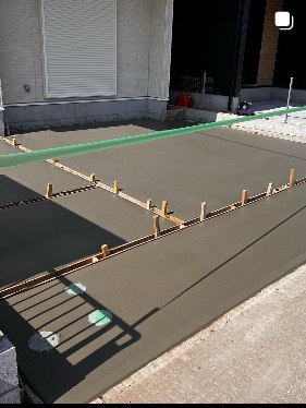 住宅まわりの土間コンクリート施工